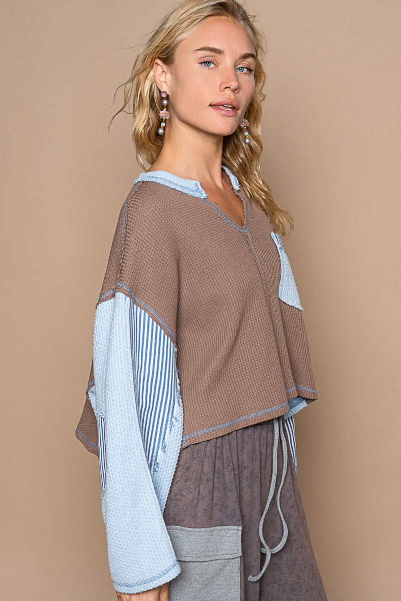 Round Neck Wide Sleeve Oversized Top
