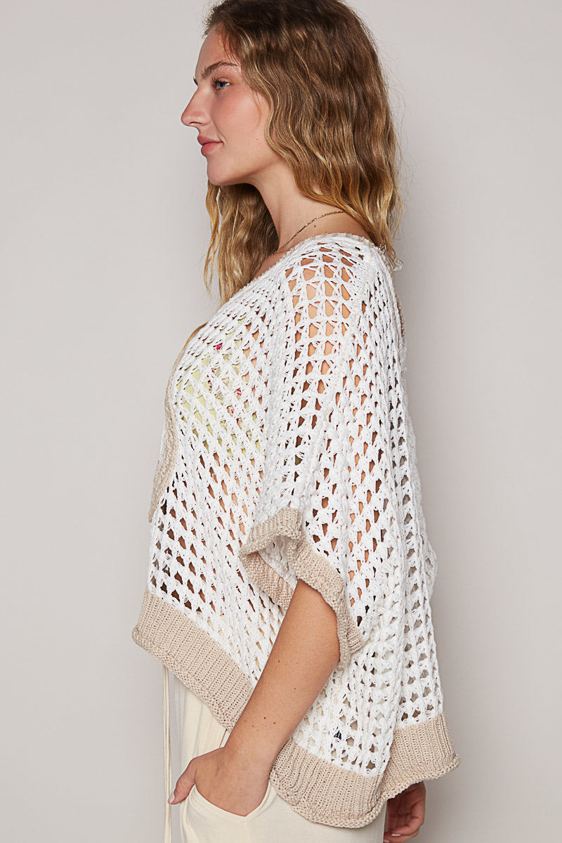 V-Neck Sleeveless Relaxed Fit Sweater Top