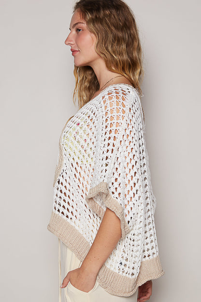 V-Neck Sleeveless Relaxed Fit Sweater Top