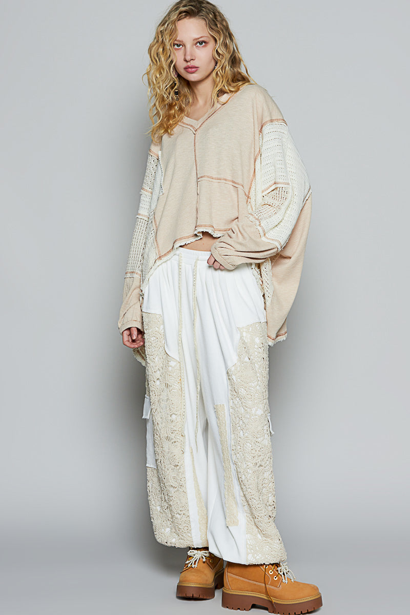 V-Neck Long Sleeve Ribbed Top (2 Options)