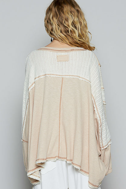 V-Neck Long Sleeve Ribbed Top (2 Options)