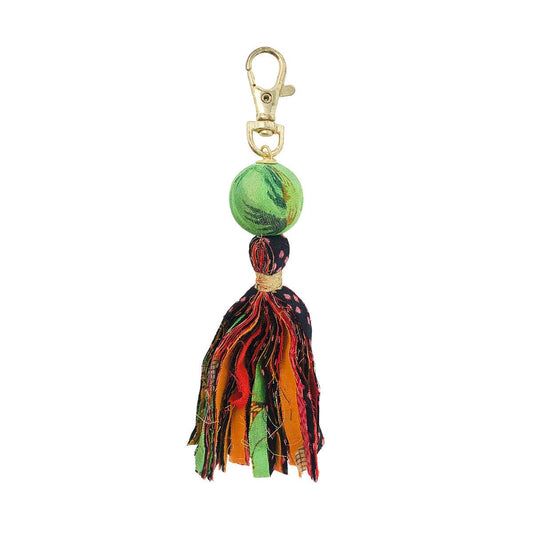 Kantha Tassel Keychain Bag Charm