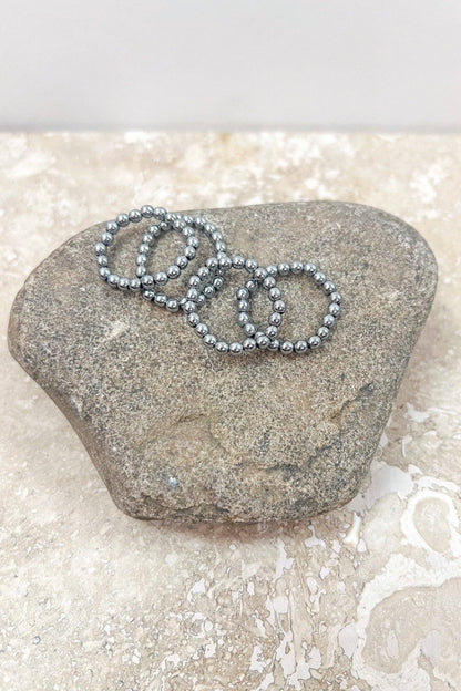 Stretchy Beaded Stack Rings