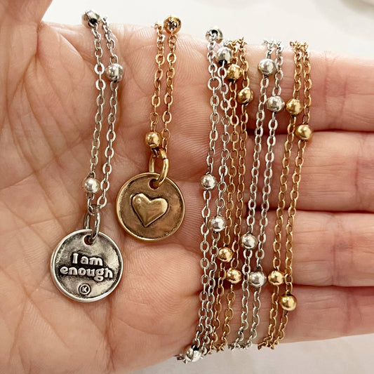 I AM ENOUGH | HEART | Dainty