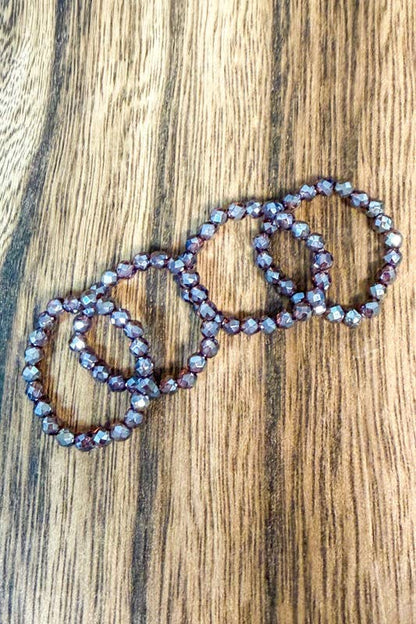 Stretchy Beaded Stack Rings