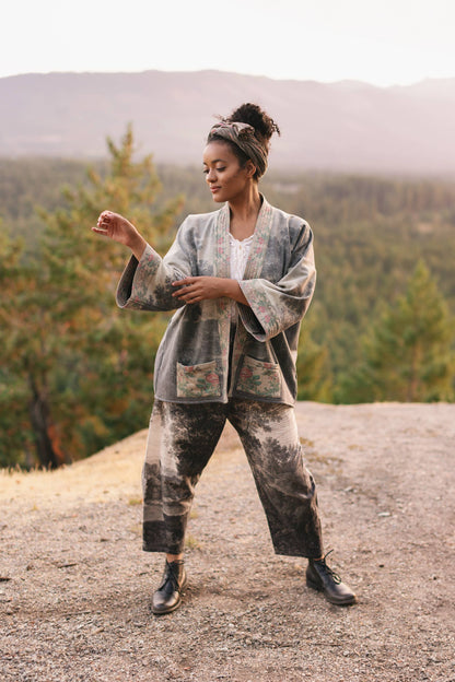 Still I Rise Linen Cropped Artist Pant w/ Sunrise, Woman