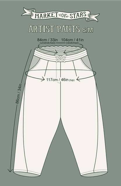 Still I Rise Linen Cropped Artist Pant w/ Sunrise, Woman