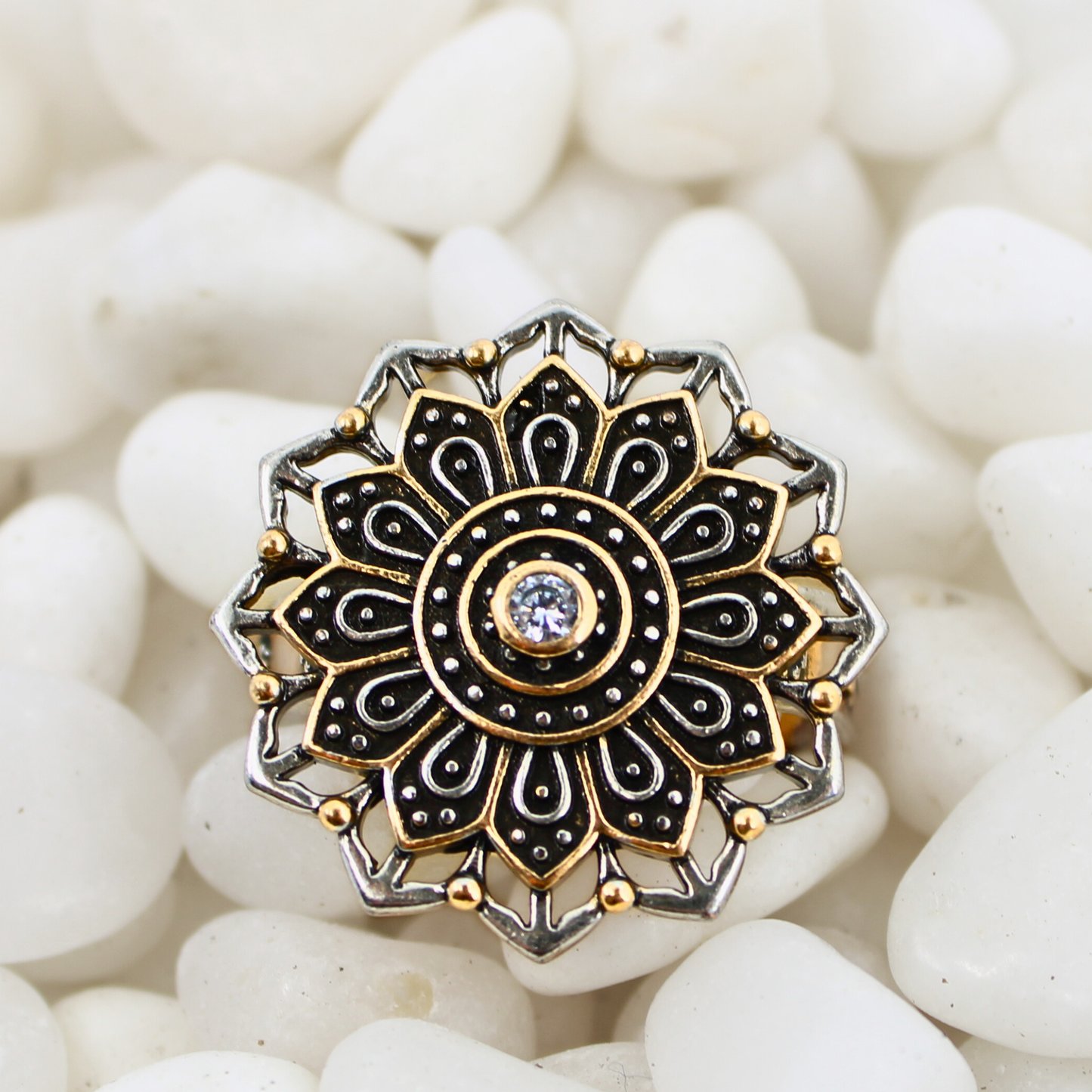 Remember Who You Are Flower Mandala Ring