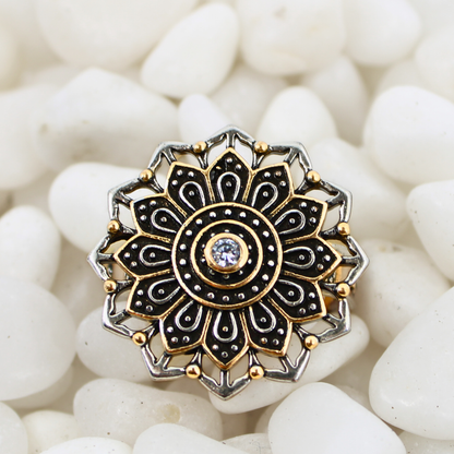 Remember Who You Are Flower Mandala Ring