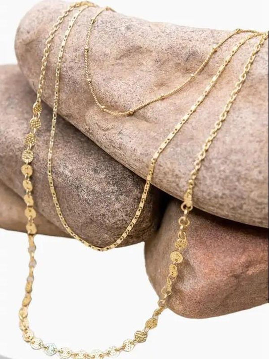 Kinsley 3 Layer Gold Necklace