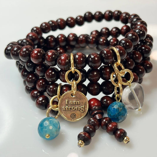 I AM STRONG | HEART | Wood Boho Wrap