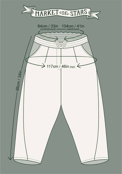 Love Language Linen Cropped Artist Pant w/ Flowers