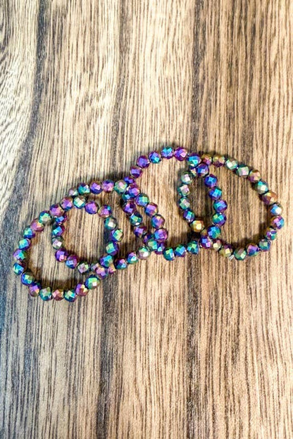Stretchy Beaded Stack Rings