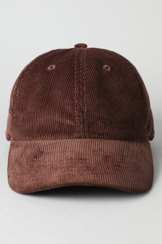 Corduroy Adjustable Cotton Baseball Cap Dad Hat