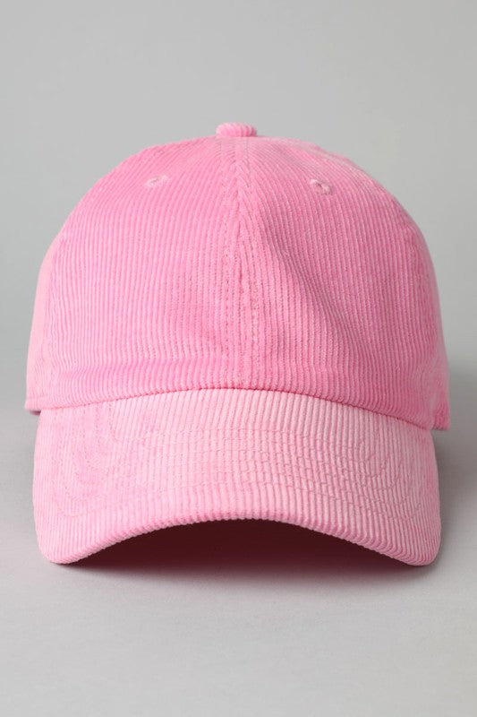 Corduroy Adjustable Cotton Baseball Cap Dad Hat