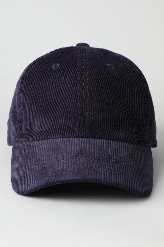 Corduroy Adjustable Cotton Baseball Cap Dad Hat