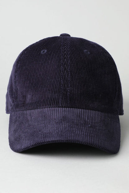 Corduroy Adjustable Cotton Baseball Cap Dad Hat