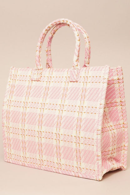 Large Plaid Tote Bag (2 Options)