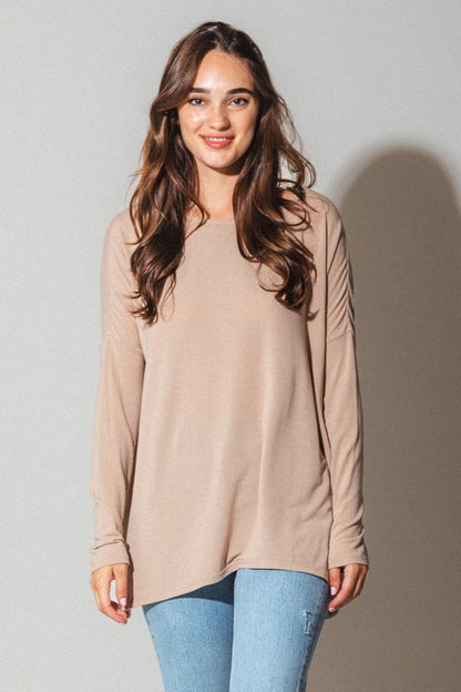 Long Sleeve Tunic Knit Top
