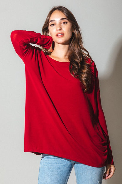 Long Sleeve Tunic Knit Top