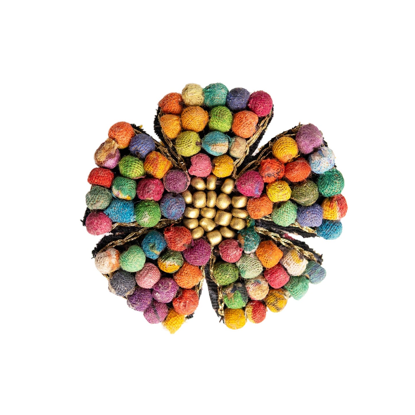 Kantha Floral Mosaic Pin