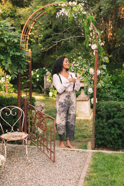 Still I Rise Linen Cropped Artist Pant w/ Sunrise, Woman