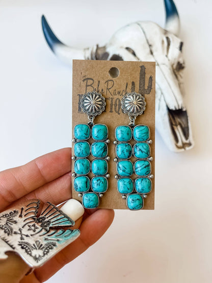 Western Stone Bar Earrings