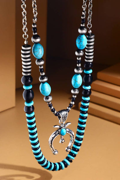 2 Layer Semi Stone Bead Necklace