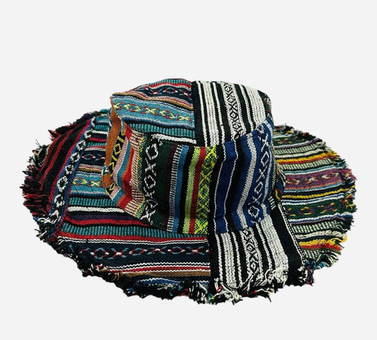 Bucket Hat with Fringe Trim