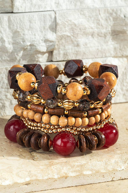 Mixed Geometric Bead Boho Bracelet Set