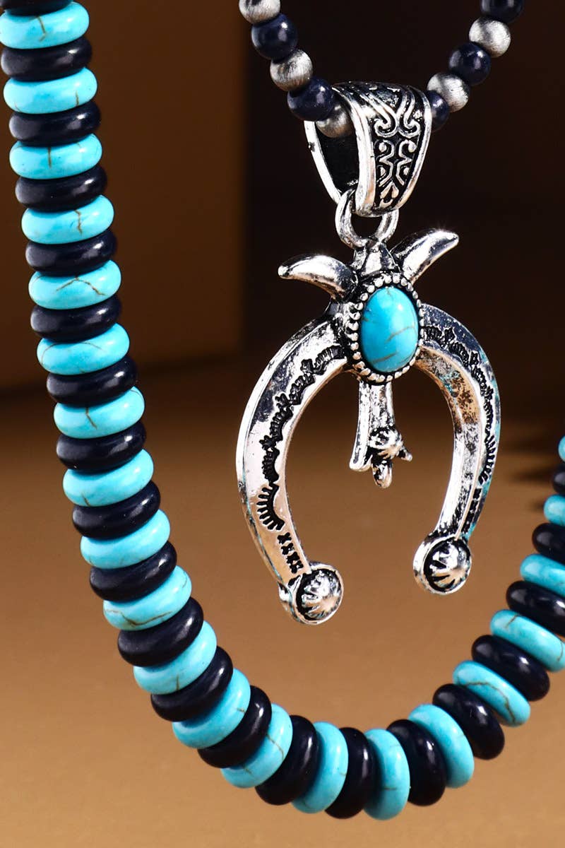 2 Layer Semi Stone Bead Necklace