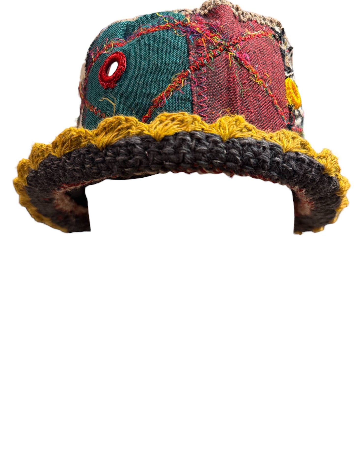 Cotton Patchwork Bucket Hat RIB587