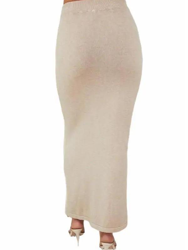 Soft Touch Knitted Long Elegant Skirt