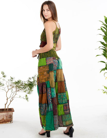 Cecilia Patchwork Cotton Pants w Side Pockets!! (3 Options)