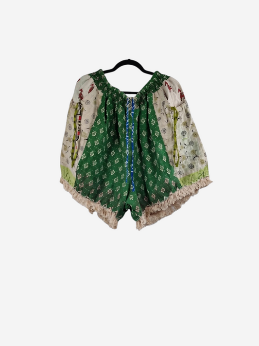 Alma Kantha Fringe Shorts - 03