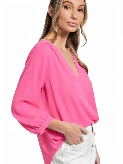 Classy V Neck Blouse (2 Options)