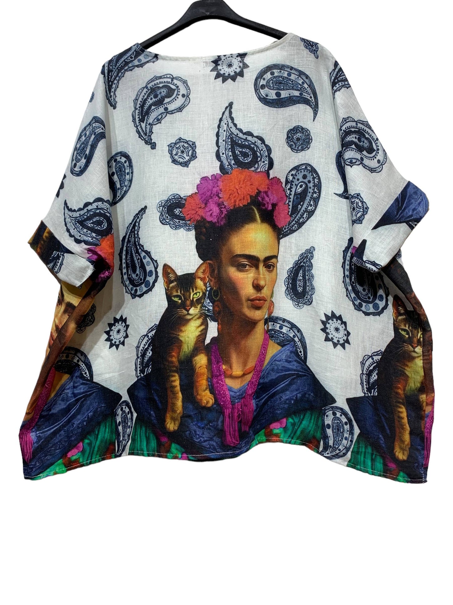 Frida Paisley Linen Top