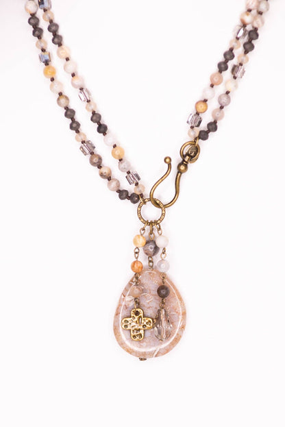 Gizelle Necklace in Grey