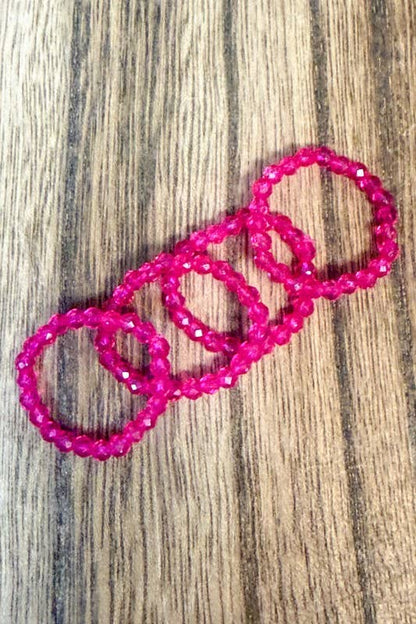 Stretchy Beaded Stack Rings