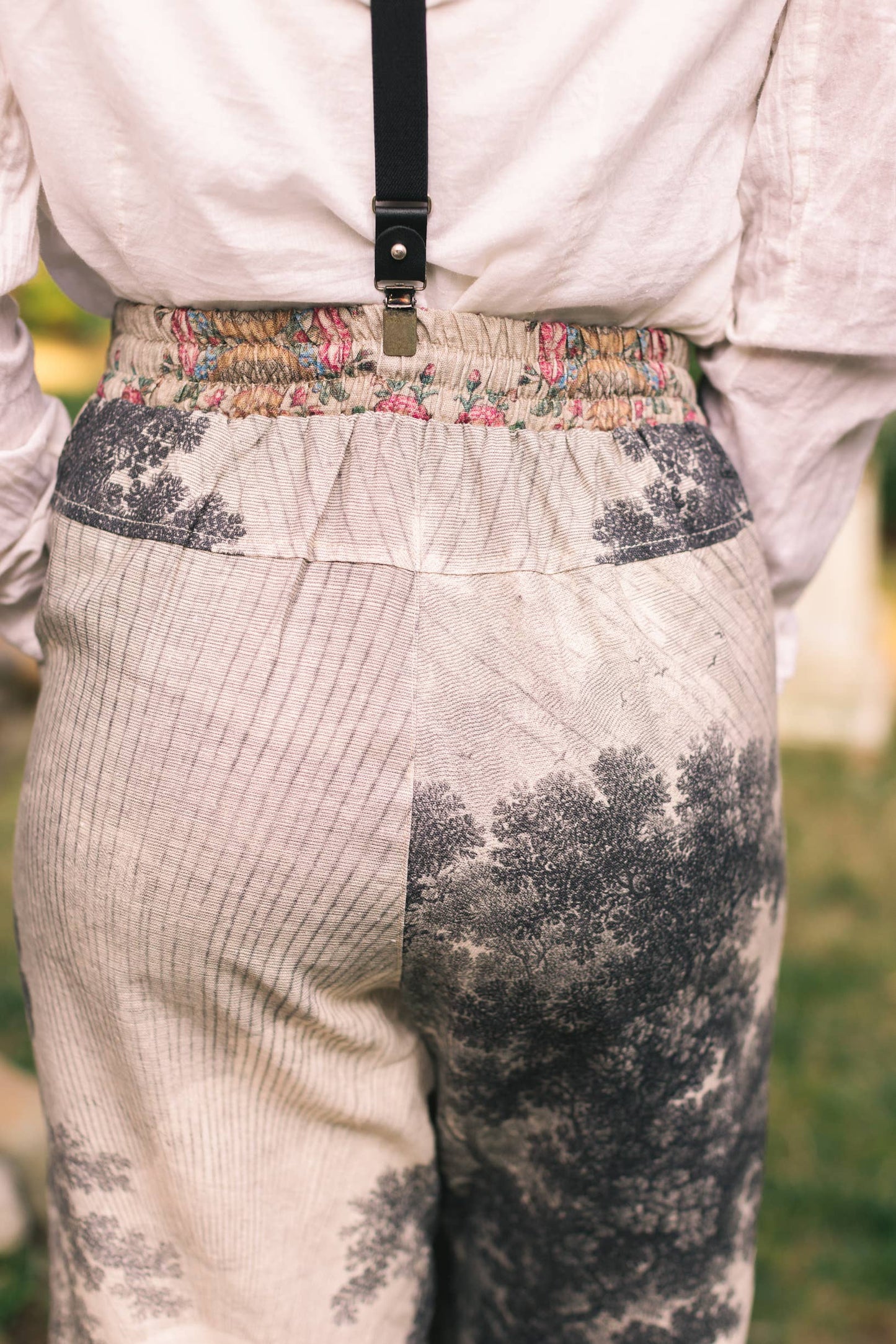 Still I Rise Linen Cropped Artist Pant w/ Sunrise, Woman