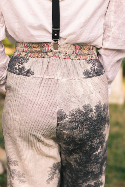 Still I Rise Linen Cropped Artist Pant w/ Sunrise, Woman