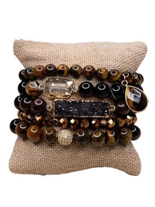 Ghana Bracelet Set Tiger Eye