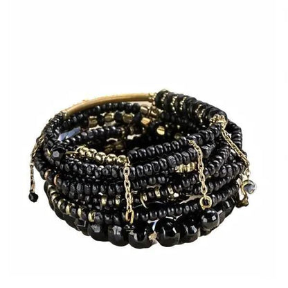Steal The Scene Urban 10 Layered Mix Bead Set Bracelet