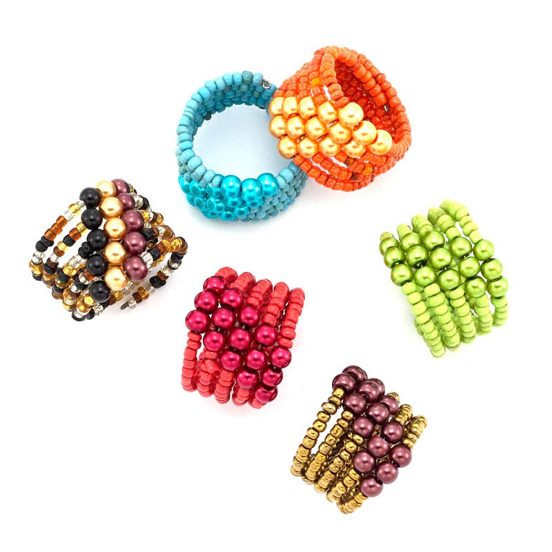 Bead And Pearl Ring