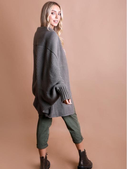Bat Sleeve Knit Cardigan (2 Options)