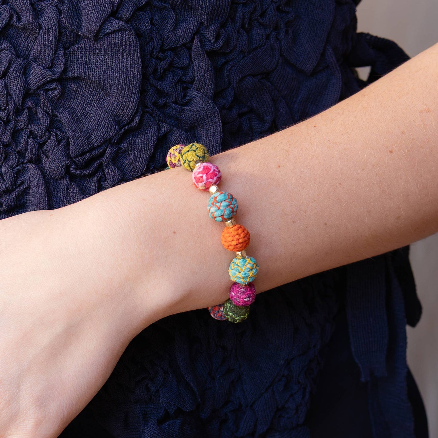 Threaded Kantha Classic Bracelet