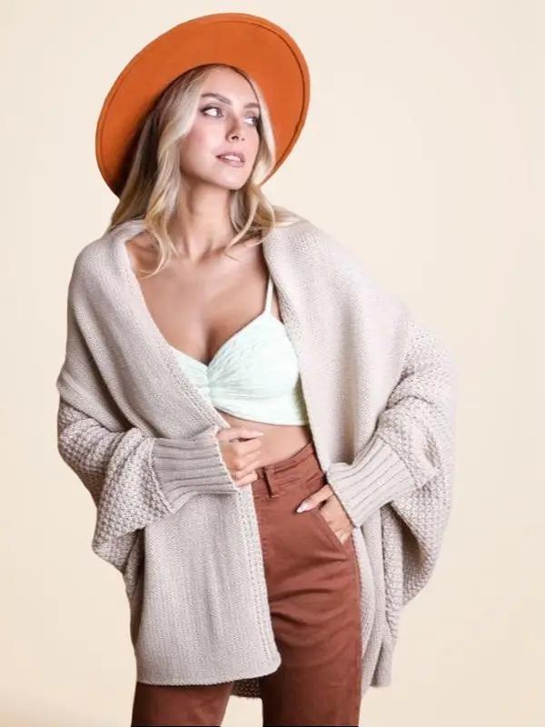 Bat Sleeve Knit Cardigan (2 Options)