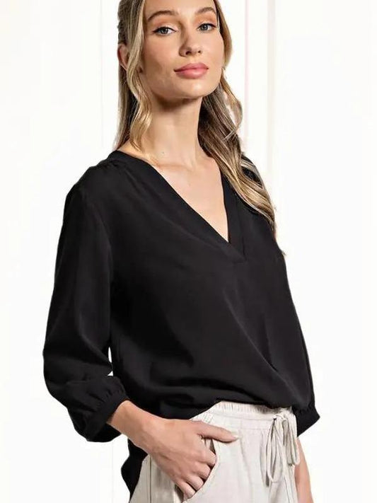 Classy V Neck Blouse (2 Options)