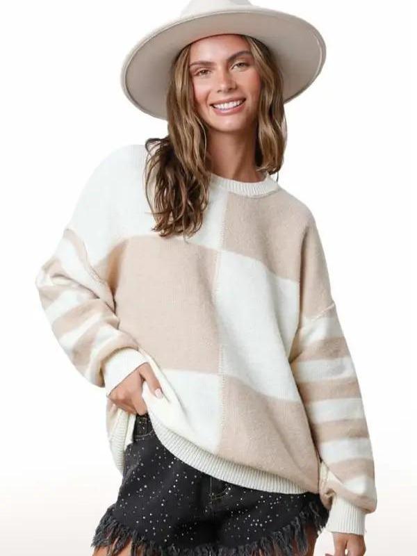 Pick Me Up Color Block Sweater