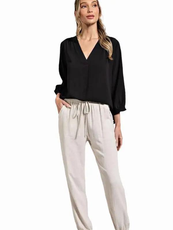 Classy V Neck Blouse (2 Options)